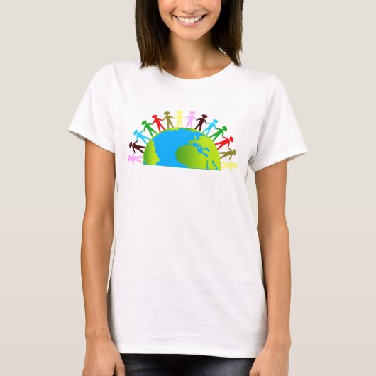 Kinderen/mensen op aarde t-shirt (Voorkant)