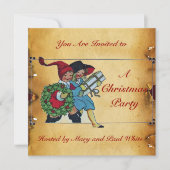 KINDEREN MET CHRISTMAS GIFTS champagne metallic Kaart (Voorkant)