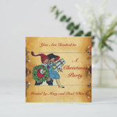 KINDEREN MET CHRISTMAS GIFTS champagne metallic Kaart (Staand voorkant)