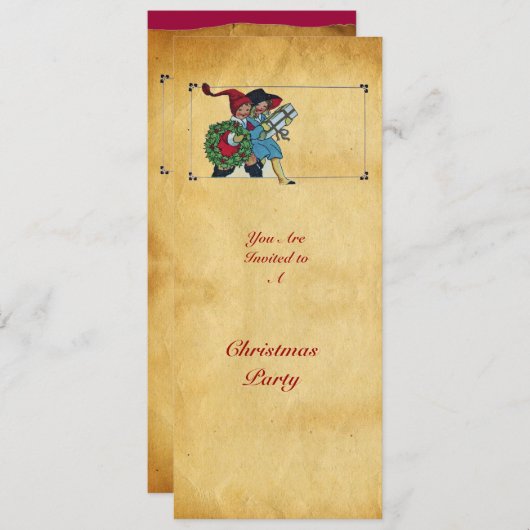 KINDEREN MET CHRISTMASGIFTEN - KAART (Voorkant / Achterkant)