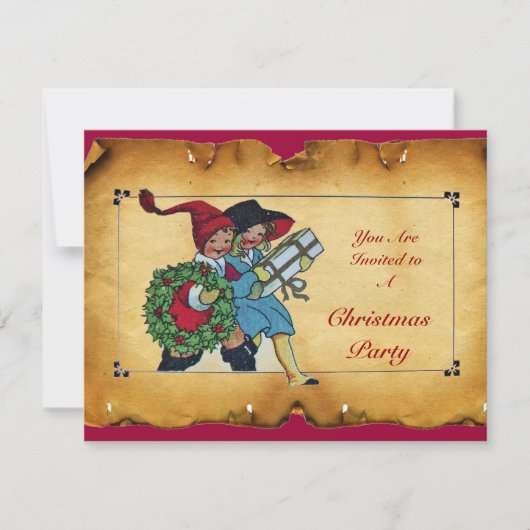 KINDEREN MET CHRISTMASGIFTEN - KAART (Voorkant)