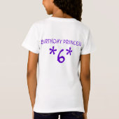 Kinderen met de naam id jarig prinses t shirt (Achterkant)