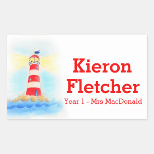 Kinderen met de naam ID-vuurtoren Rechthoekige Sticker