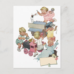  kinderen met flauwvallen met Speelgoed Briefkaart