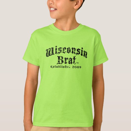 Kinderen met korte beschermhoes van de Wisconsin B T-shirt (Voorkant)