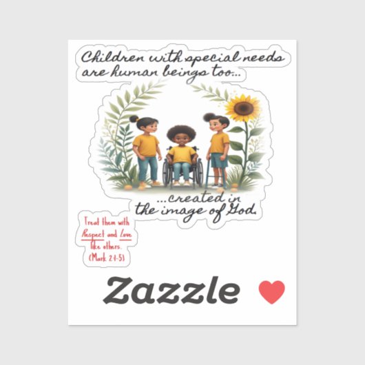 Kinderen met speciale behoeften Sticker (Vel)