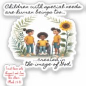 Kinderen met speciale behoeften Sticker (Voorkant)