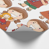 Kinderen met speelgoed cadeaupapier