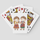 Kinderen met speelgoed pokerkaarten (Achterkant)