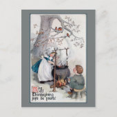 Kinderen met Thanksgiving Feestdagenkaart (Voorkant)