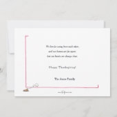 kinderen met Thanksgiving Turkije Feestdagenkaart (Achterkant)