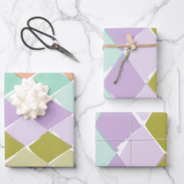 Kinderen met zomerkleurenpatroon inpakpapier vel