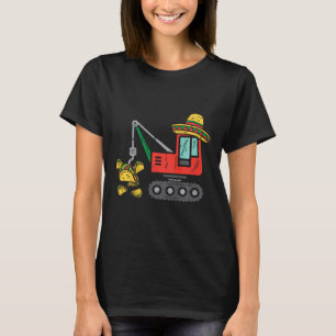 Kinderen Mexicaanse Kraan Tacos Jongens Cinco De M T-shirt