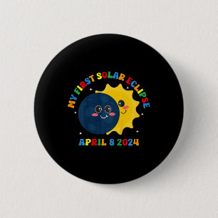 Kinderen Mijn eerste totale zonsverduistering Apri Ronde Button 5,7 Cm