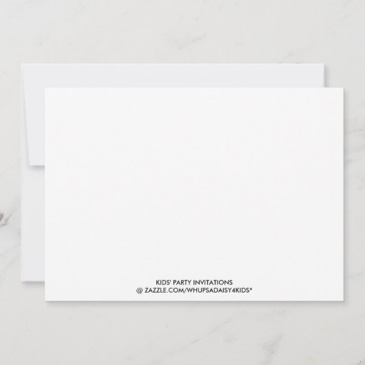 Kinderen Miniatuur Golf Verjaardagsfeestje Uitnodi Kaart (Achterkant)