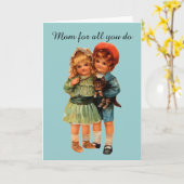  kinderen Moederdag Kaart (Gele Bloem)