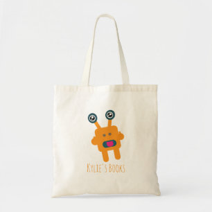 Kinderen Monster Oranje Bibliotheek Boekentassen T Tote Bag