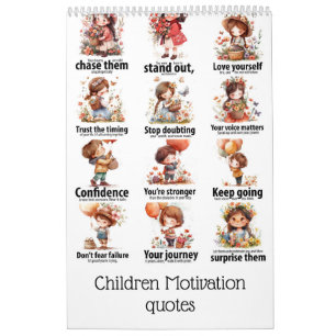 Kinderen motivatie quotes kalender