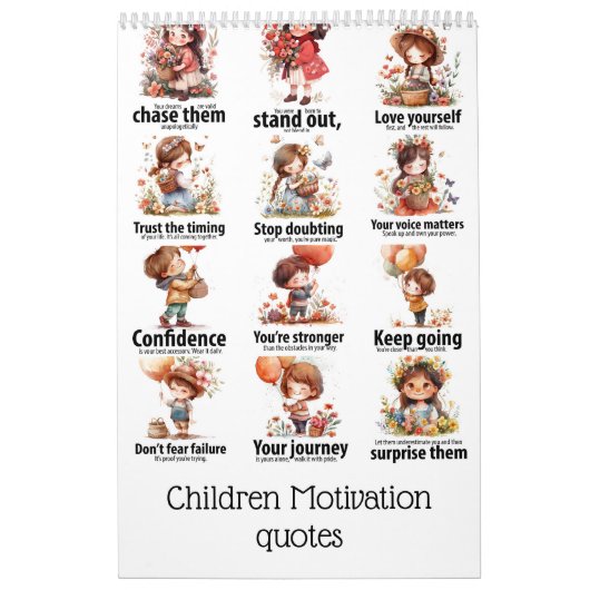 Kinderen motivatie quotes kalender (Hoes)