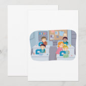 Kinderen Naailes Fun Ambacht en Leren Kaart (Voorkant / Achterkant)