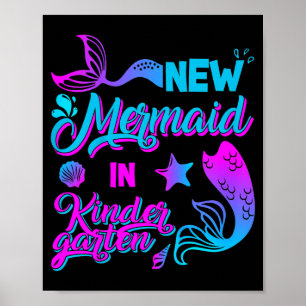 Kinderen Nieuwe Zeemeermin In Kleuterschool Zeemee Poster