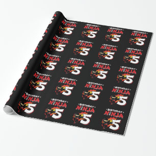 Kinderen Ninja Birthday Party Gift - 5 jaar oud Cadeaupapier