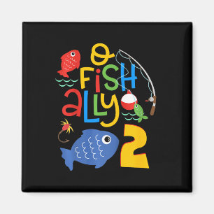 Kinderen O-fish-ally Twee Verjaardagsdecoraties 2 Magneet