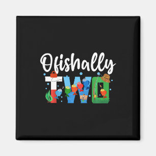 Kinderen O-fish-ally Twee Verjaardagsdecoraties 2 Magneet