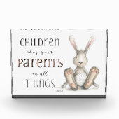 Kinderen Obey Uw Ouders-Kol. 3:20 Fotoblokken (Voorkant)