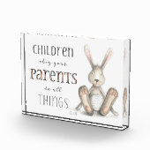 Kinderen Obey Uw Ouders-Kol. 3:20 Fotoblokken (Rechts)