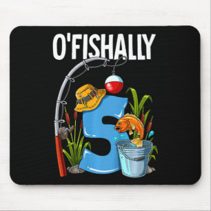 Kinderen O'fishally 5 Jaar Oud 5e Verjaardag Visse Muismat