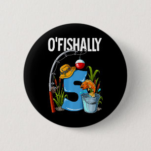 Kinderen O'fishally 5 Jaar Oud 5e Verjaardag Visse Ronde Button 5,7 Cm