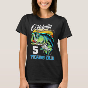 Kinderen Ofishally 5 Jaar Oud Visser 5e Verjaardag T-shirt