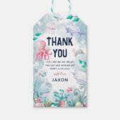 Kinderen onder het Zee 'Birthday'-Bedankt Cadeaulabel (Voorkant)