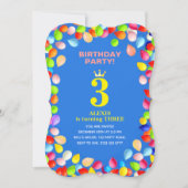 Kinderen op Birthday-ballonnen Kaart (Voorkant)