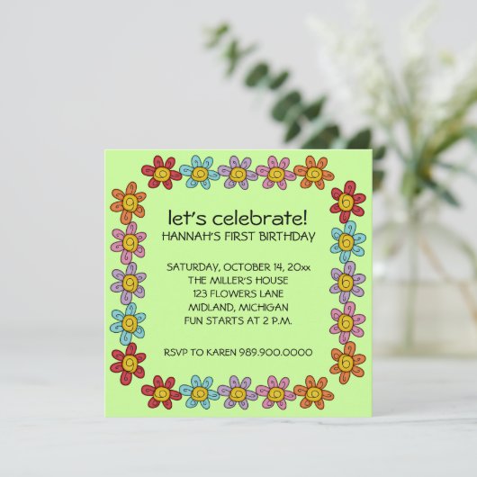 Kinderen op Birthday Party Kaart (Staand voorkant)