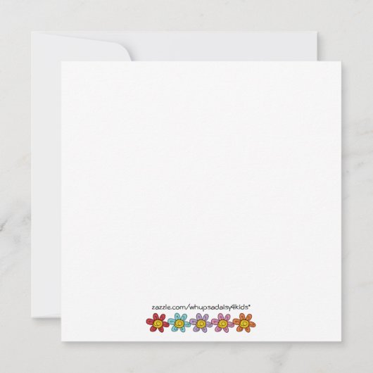 Kinderen op Birthday Party Kaart (Achterkant)