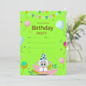 Kinderen op Birthday Party Kaart (Staand voorkant)