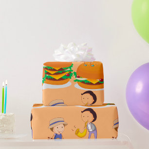 Kinderen op dampverdampingspapier voor levensmidde cadeaupapier