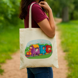 Kinderen op een alfabetopleiding tote bag