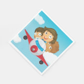 Kinderen op een vlak servet (Hoek)