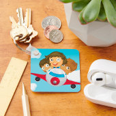 Kinderen op een vlak sleutelhanger