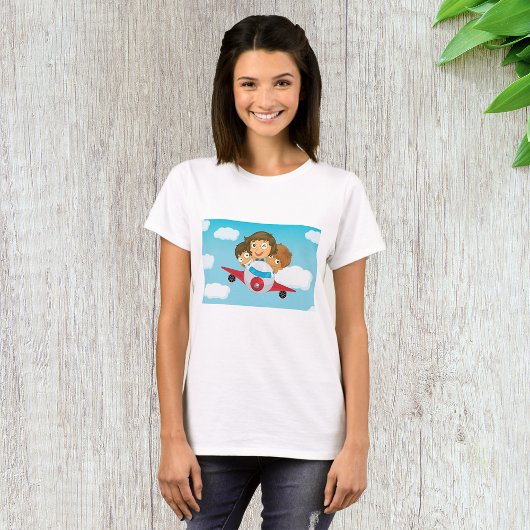 Kinderen op een vlak t-shirt