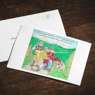 Kinderen op het juiste pad Inspirerend Briefkaart