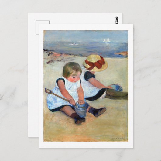 Kinderen op het strand, Cassatt Briefkaart (Voorkant / Achterkant)