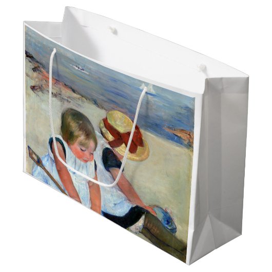 Kinderen op het strand, Cassatt Groot Cadeauzakje (Voorkant Gekanteld)