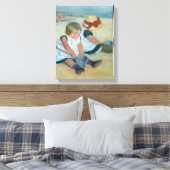 Kinderen op het strand | Mary Cassatt Canvas Afdruk (Insitu (Slaapkamer))