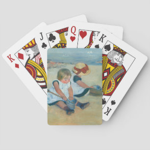 Kinderen op het strand   Mary Cassatt Pokerkaarten