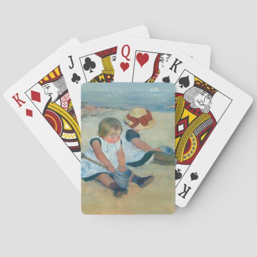 Kinderen op het strand | Mary Cassatt Pokerkaarten (Achterkant)