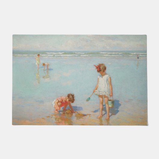 Kinderen op het Zee (Summer Beach Scene) Deurmat (Voorkant)